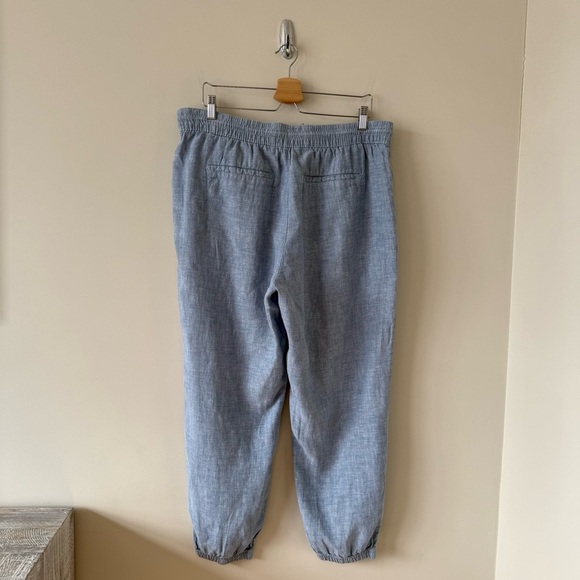 Athleta Sky Blue Retreat Linen Jogger (Size:16) - Picture 3 of 11